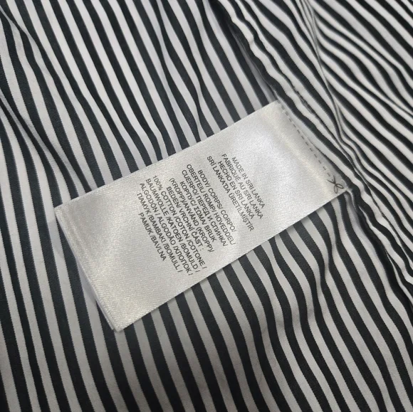 Lauren Ralph Lauren Black Label Career Black & White Striped Shirt Women’s Sz M - Picture 6 of 14